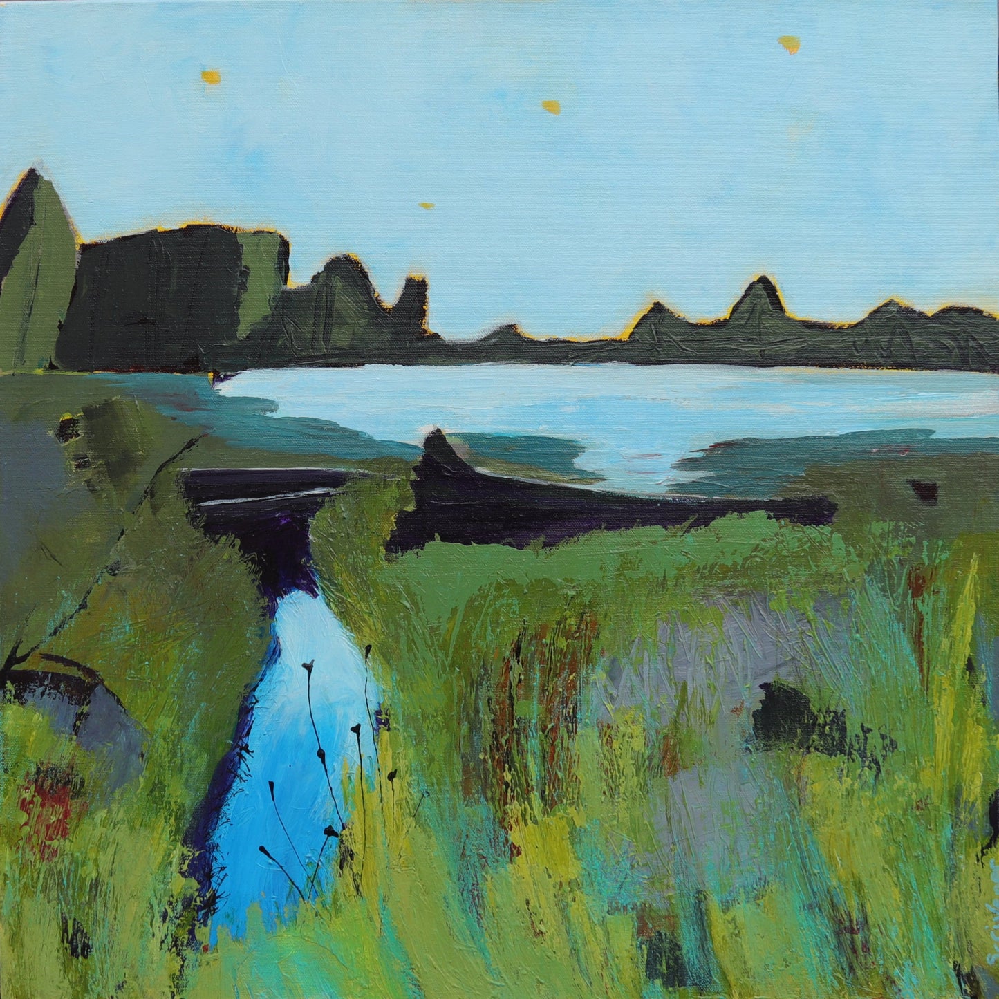 SIMPLIFY THE LANDSCAPE in Acrylic/Mixed Media 2 Day Workshop ZOOM -TBA