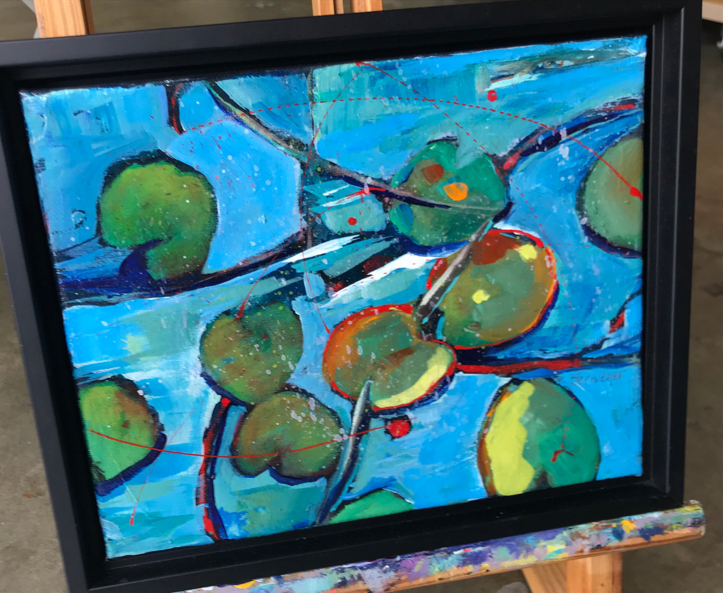 Lily Pond 2 -Original painting by Patt Scrivener