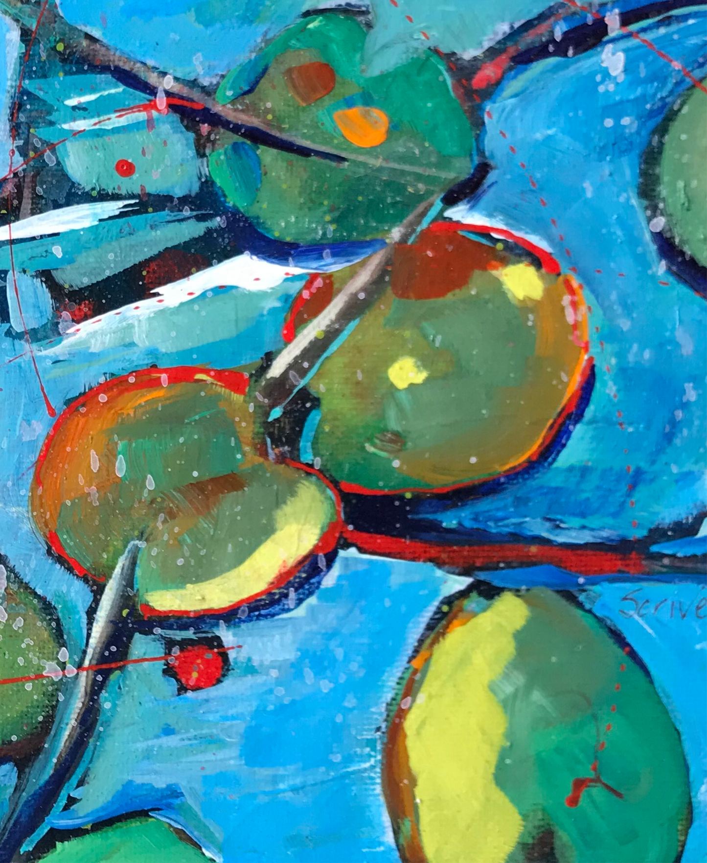 Lily Pond 2 -Original painting by Patt Scrivener