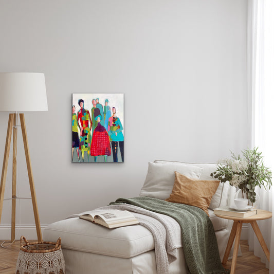 Figurative Art -Small and Mighty- Original Mixed Media Painting by Patt Scrivener AFCA