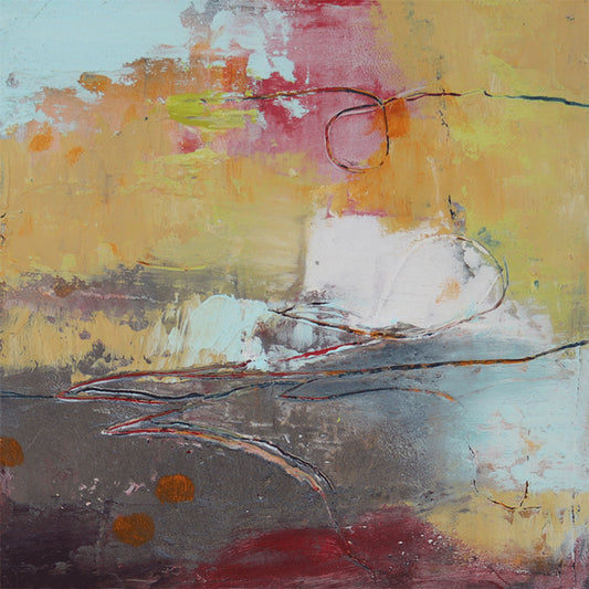 Morning Meditation 1 - Cold Wax and Oil Painting by Patt Scrivener AFCA