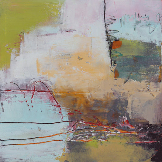 Morning Meditation 3 - Cold Wax and Oil Painting by Patt Scrivener AFCA