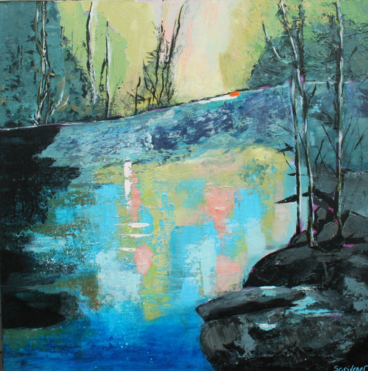 SIMPLIFY THE LANDSCAPE in Acrylic/Mixed Media 2 Day Workshop ZOOM -TBA