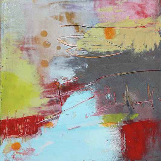Morning Meditation 2 - Cold Wax and Oil Painting by Patt Scrivener AFCA