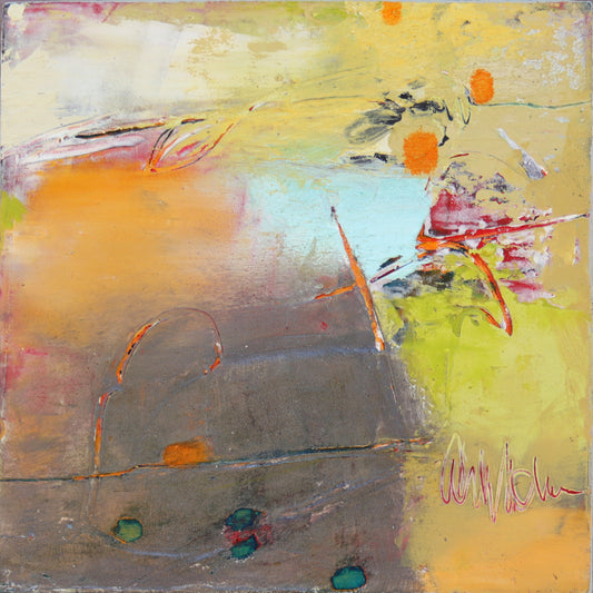 Morning Meditation 5- Cold Wax and Oil Painting by Patt Scrivener AFCA