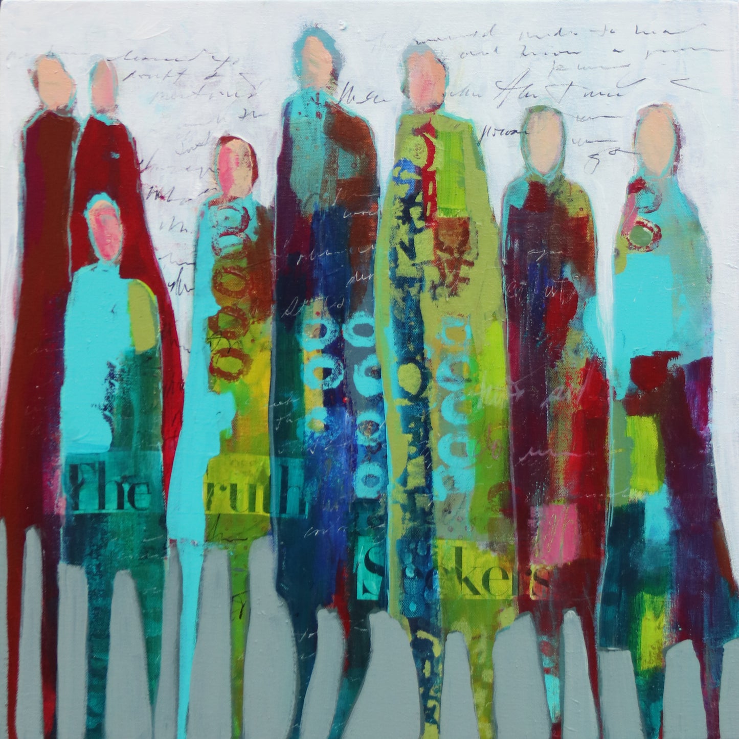 Figurative Art -The Ringleader - Original Mixed Media Painting by Patt Scrivener AFCA