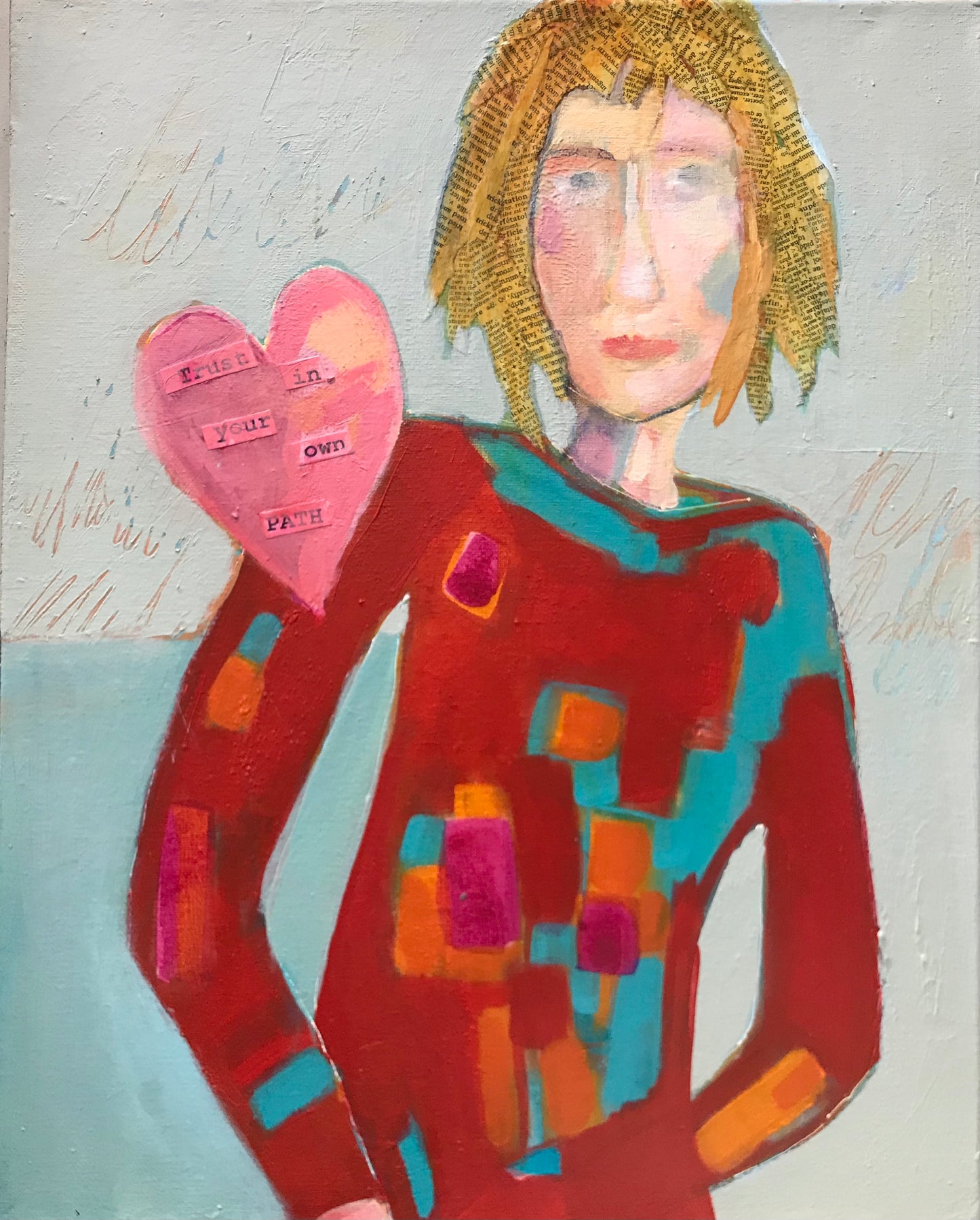 Trust in Your Path - Mixed Media Painting by Patt Scrivener AFCA