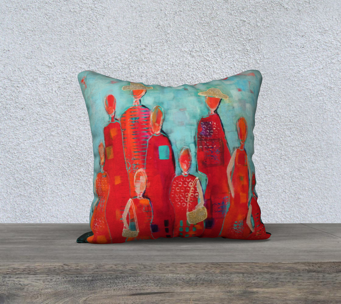 Pillow Case - Ladies in Red-Patt Scrivener Art and Design
