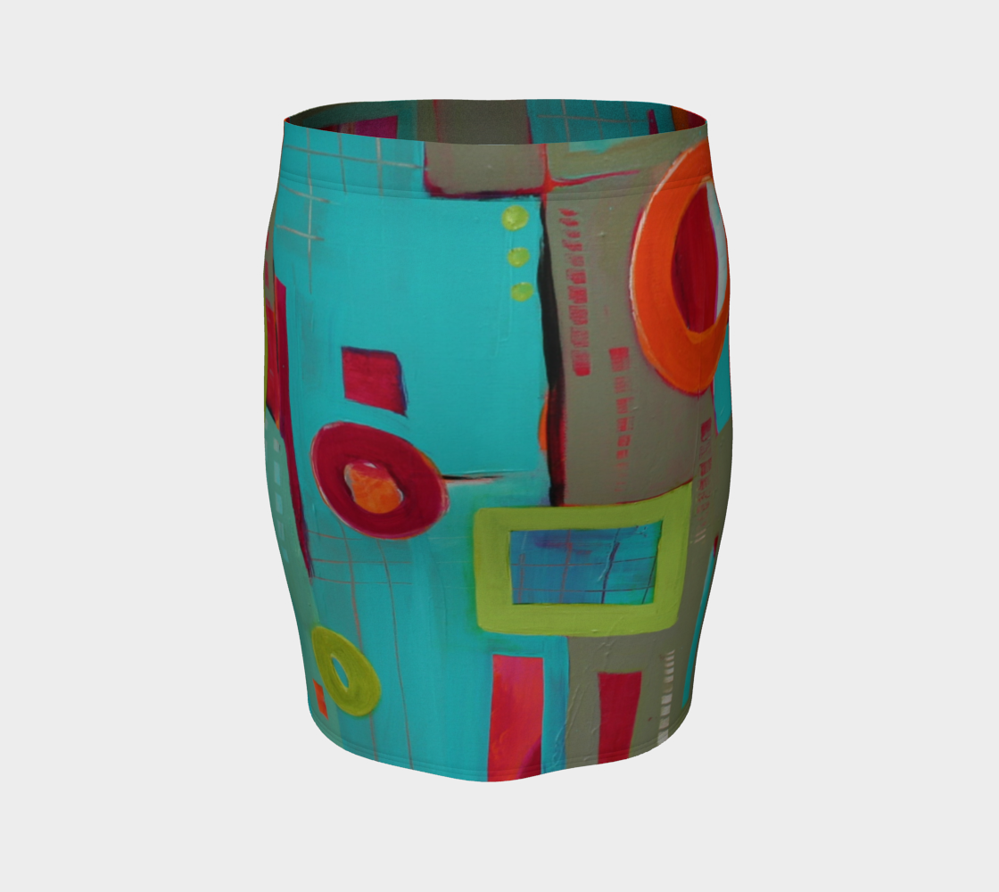 Wearable Art -Skirt, Pencil -The Games-Patt Scrivener Art and Design