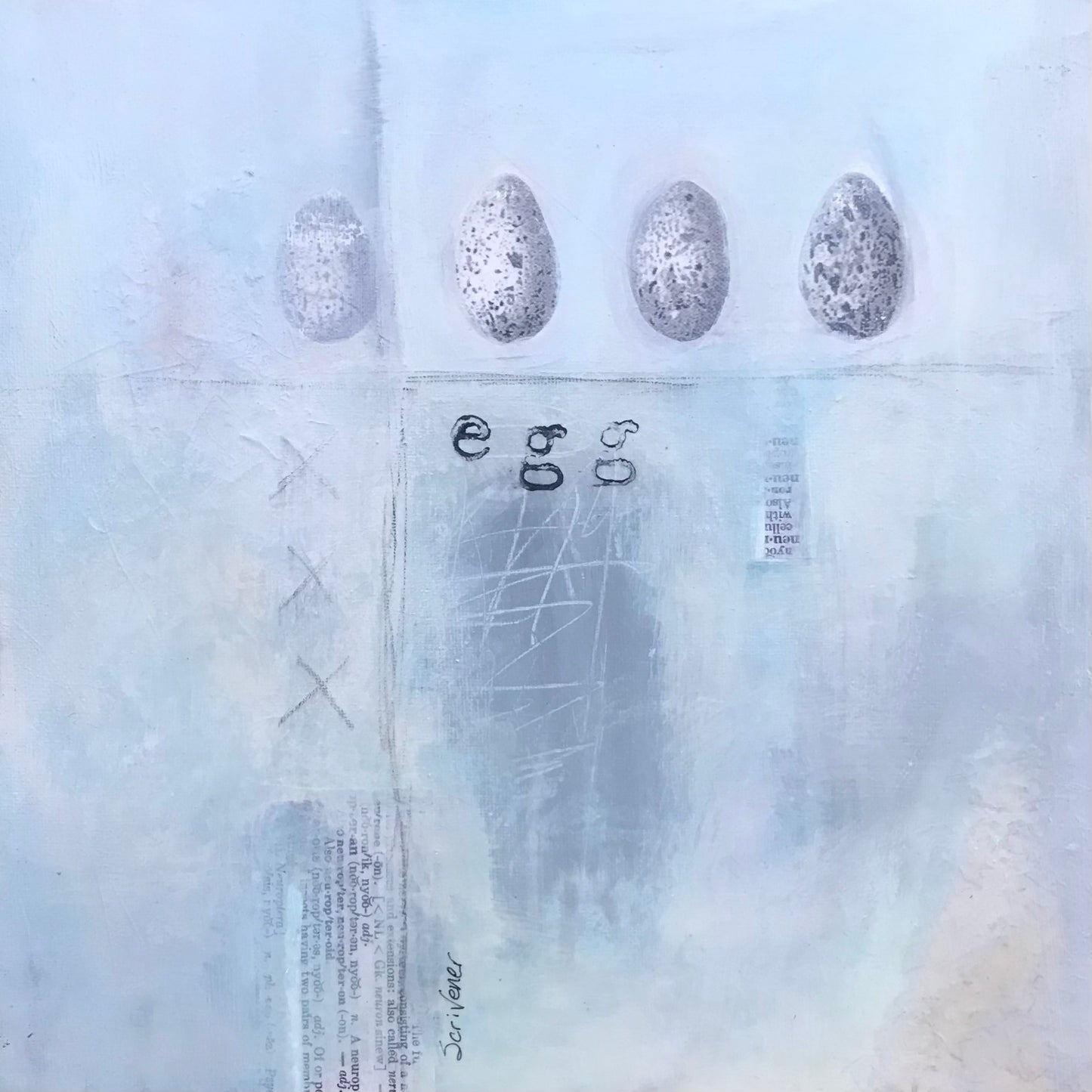 Bird Eggs - OriginalPainting by Patt Scrivener AFCA