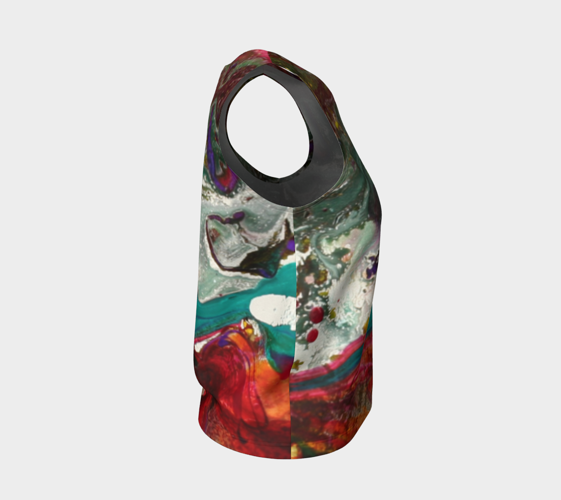 Wearable Art -Tank Top, Relaxed Fit - Underwater Design-Patt Scrivener Art and Design