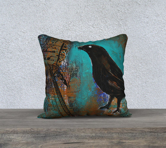 Pillow Case - Bird Postcard-Patt Scrivener Art and Design