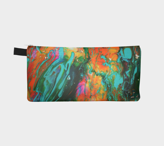 Pencil Case - Teal Swirls