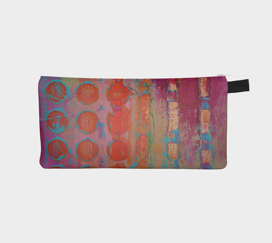 Pencil Case - Orange Circles