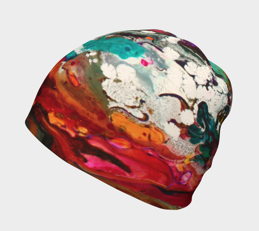 Wearable Art -Beanie - Underwater-Patt Scrivener Art and Design