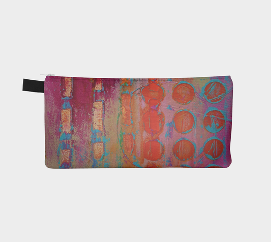Pencil Case - Orange Circles