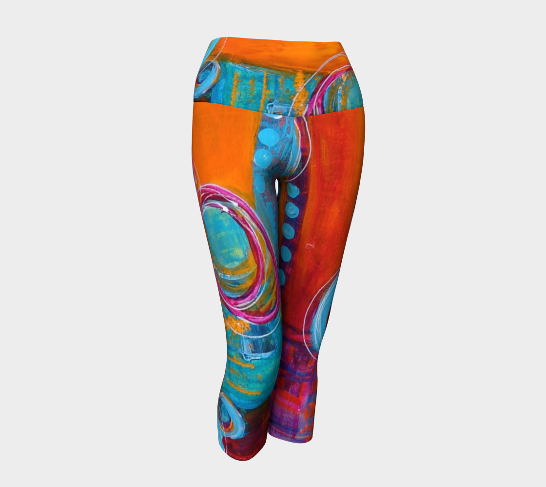 Yoga Capri-Dancing in Circles-Patt Scrivener Art and Design