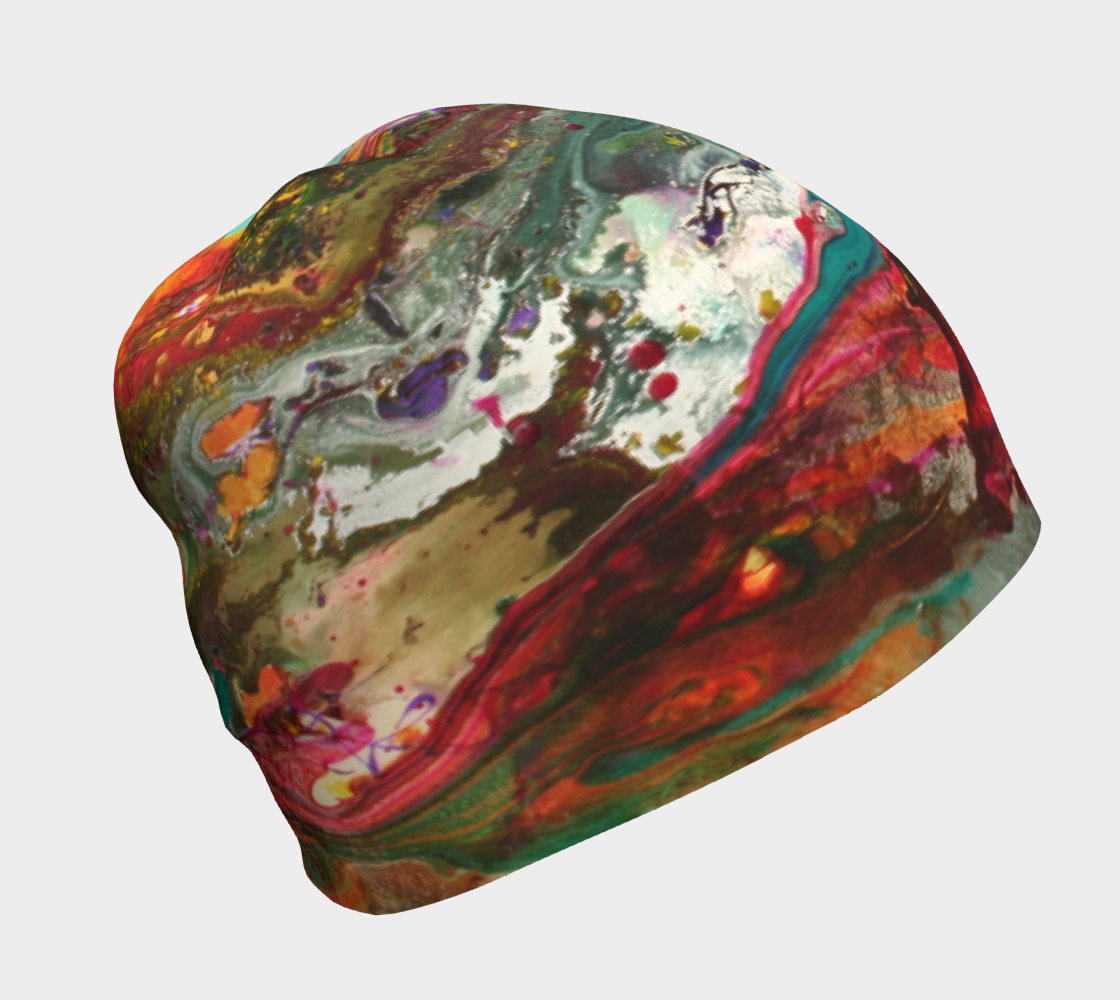 Wearable Art -Beanie - Underwater-Patt Scrivener Art and Design