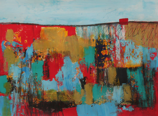 Red Landscape-Patt Scrivener Art and Design