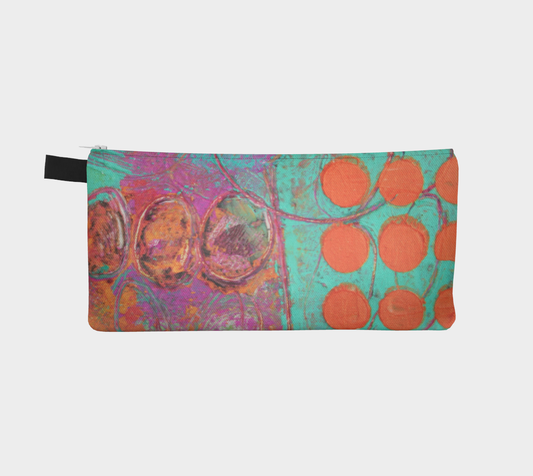 Pencil Case - Orange Dots