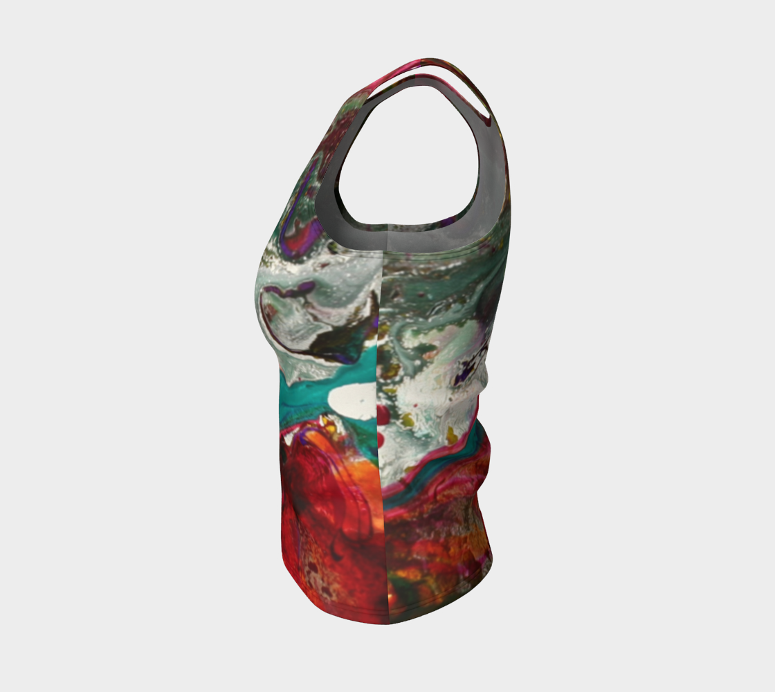 Tank Top, Fitted - Underwater Design-Patt Scrivener Art and Design