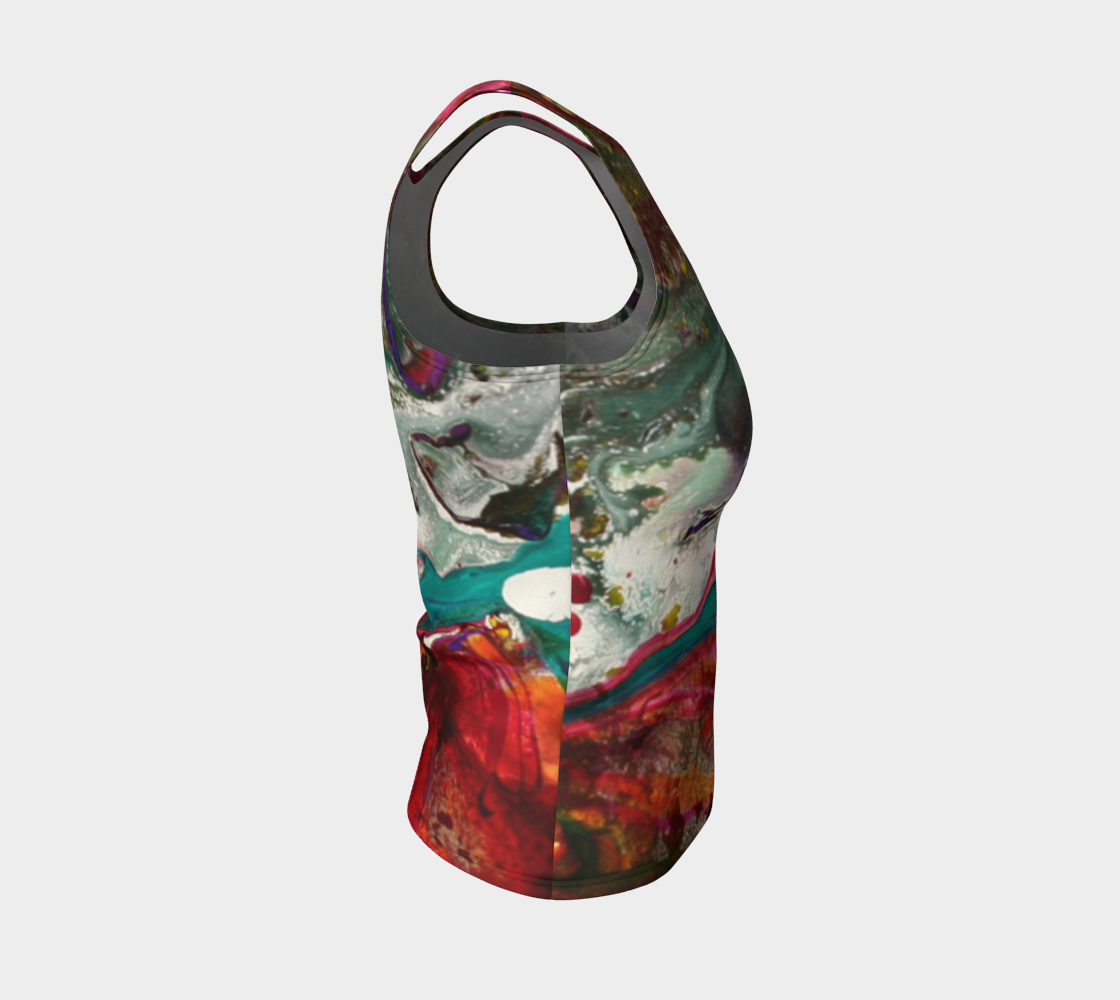 Tank Top, Fitted - Underwater Design-Patt Scrivener Art and Design
