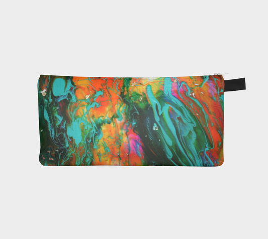 Pencil Case - Teal Swirls