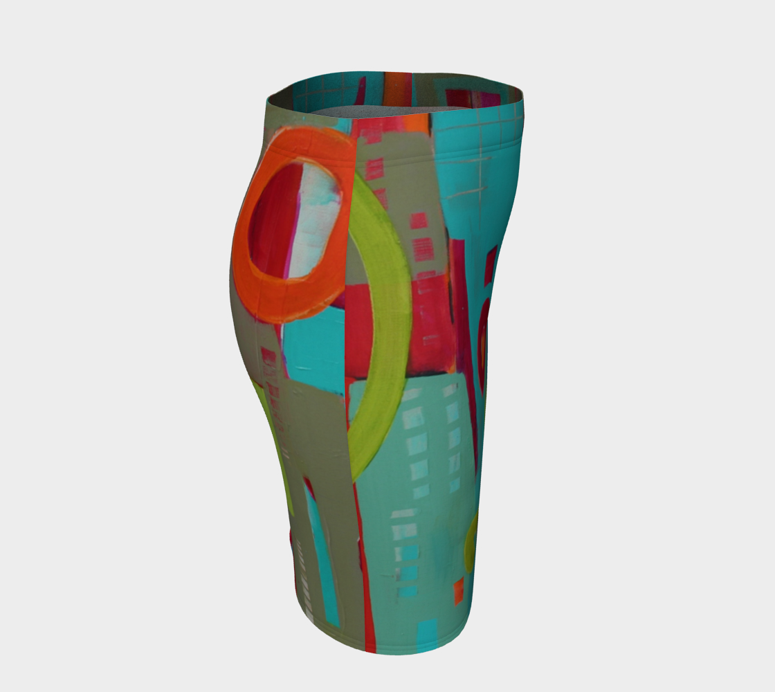 Wearable Art -Skirt, Pencil -The Games-Patt Scrivener Art and Design