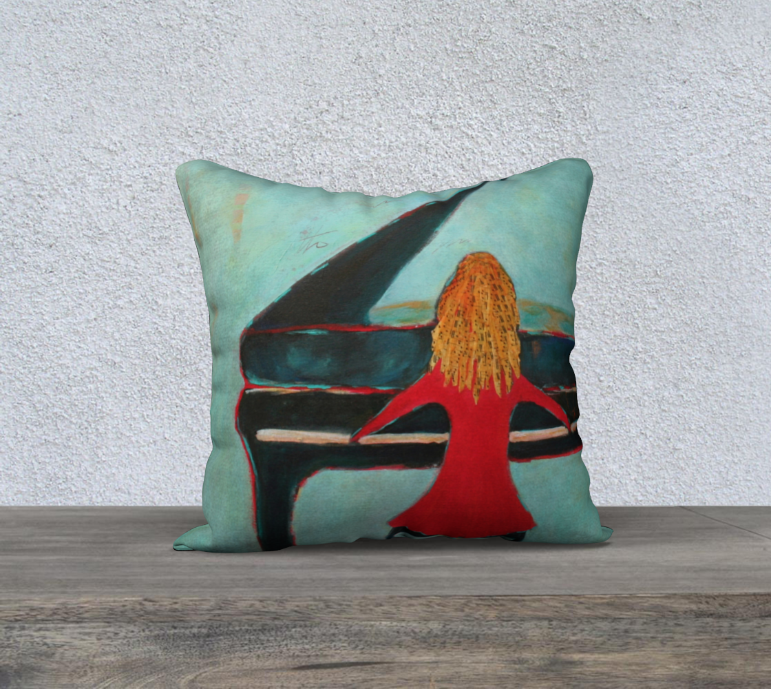 Pillow Case - Concerto in Red-Patt Scrivener Art and Design