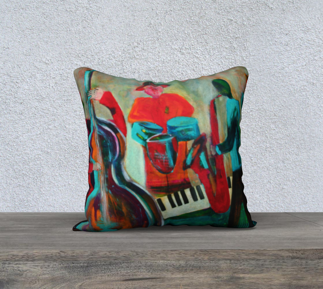 Pillow Case - All that Jazz-Patt Scrivener Art and Design