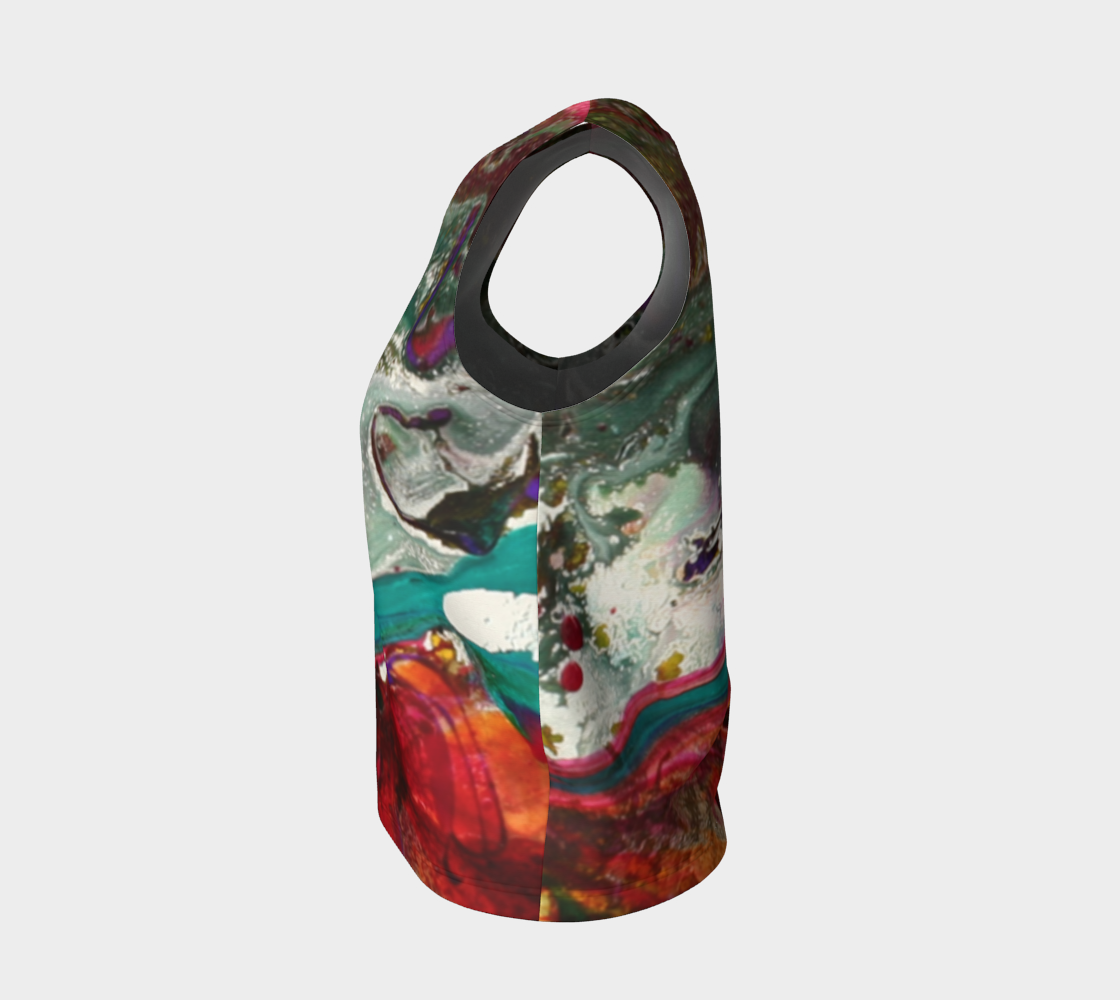 Wearable Art -  Tank Top, Relaxed Fit - Underwater Design-Patt Scrivener Art and Design
