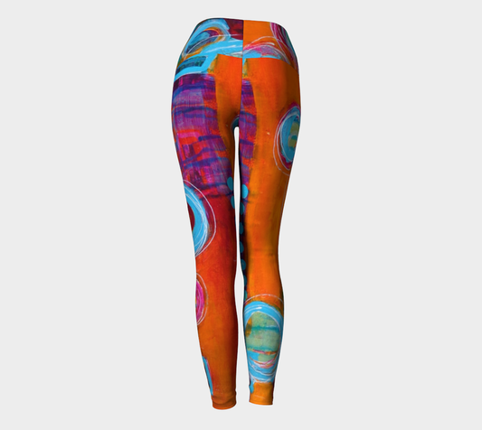 Wearable Art- Yoga Legging - Going in Circles