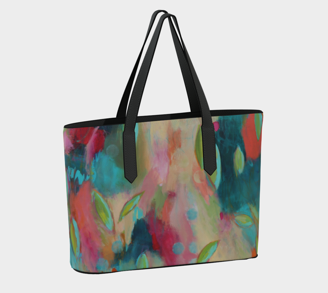 Spring Fever Vegan Leather Tote Bag