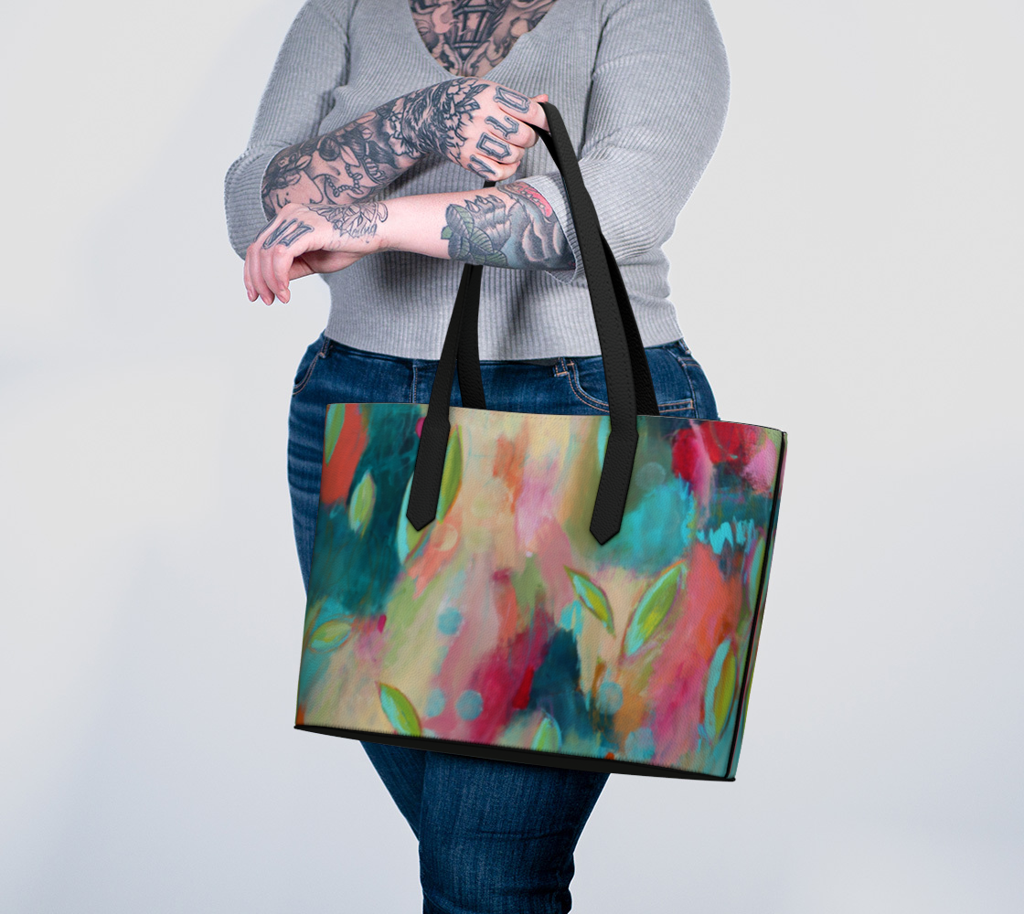 Spring Fever Vegan Leather Tote Bag