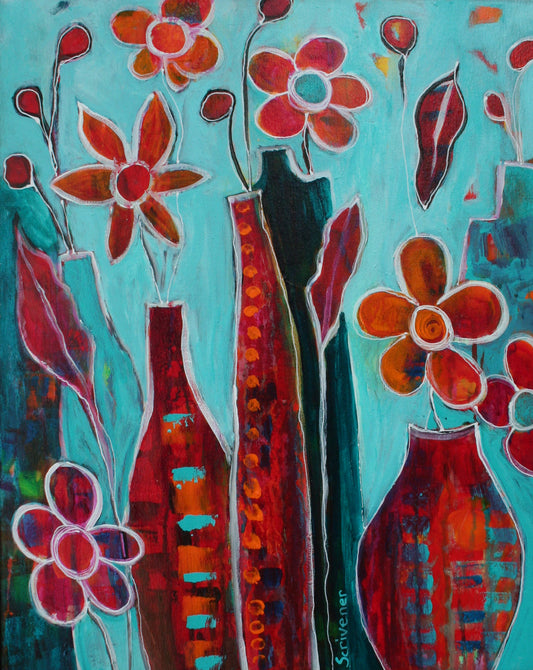 From the Garden - Acrylic Panting by Patt Scrivener AFCA