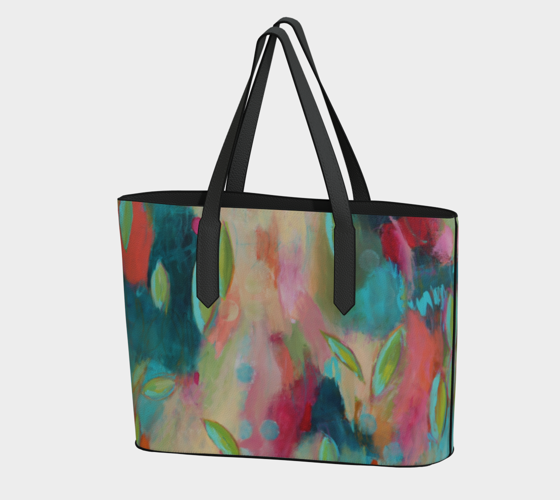 Spring Fever Vegan Leather Tote Bag