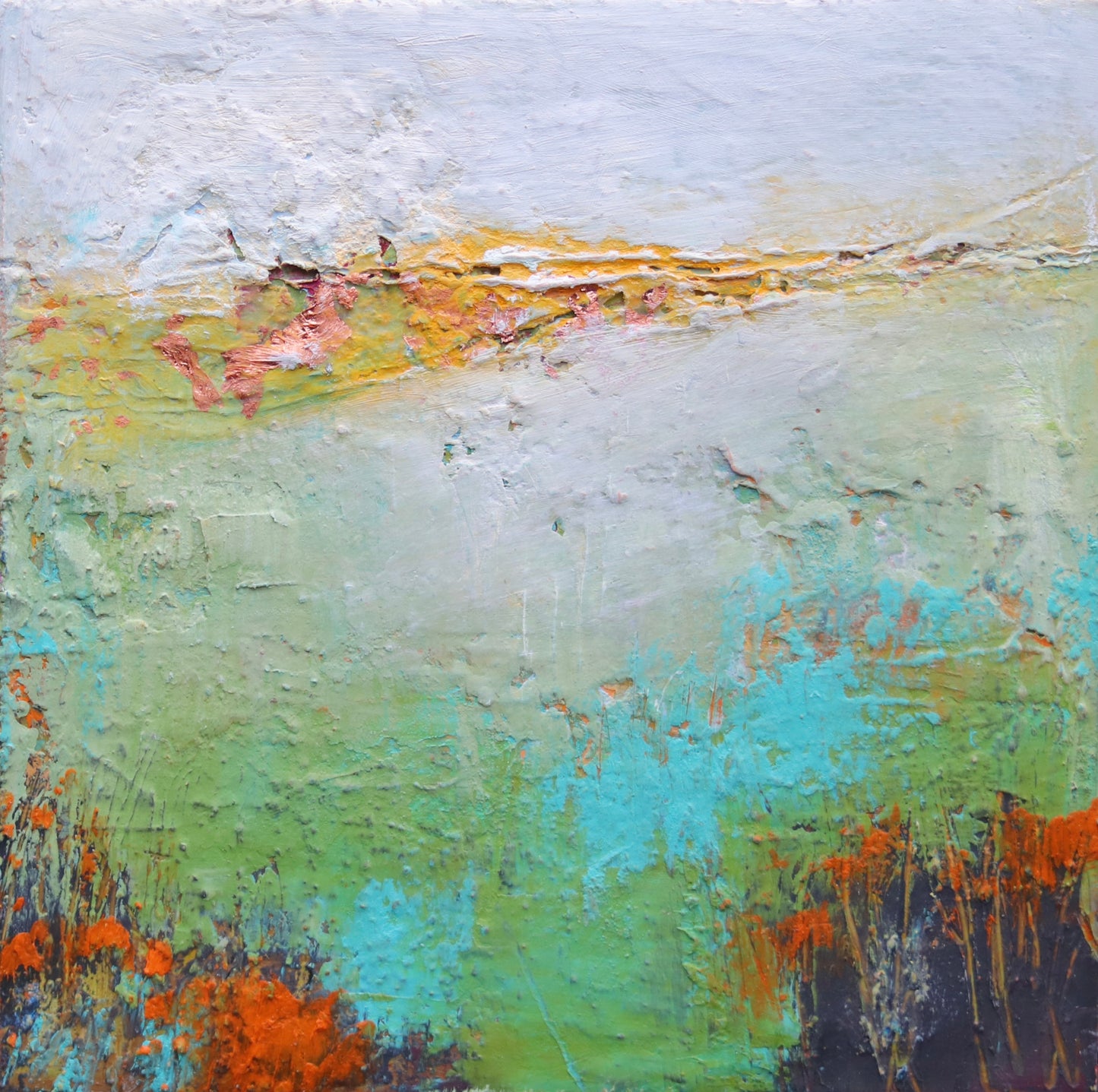 Breathe Deep 2- Cold Wax and Oil Painting by Patt Scrivener AFCA