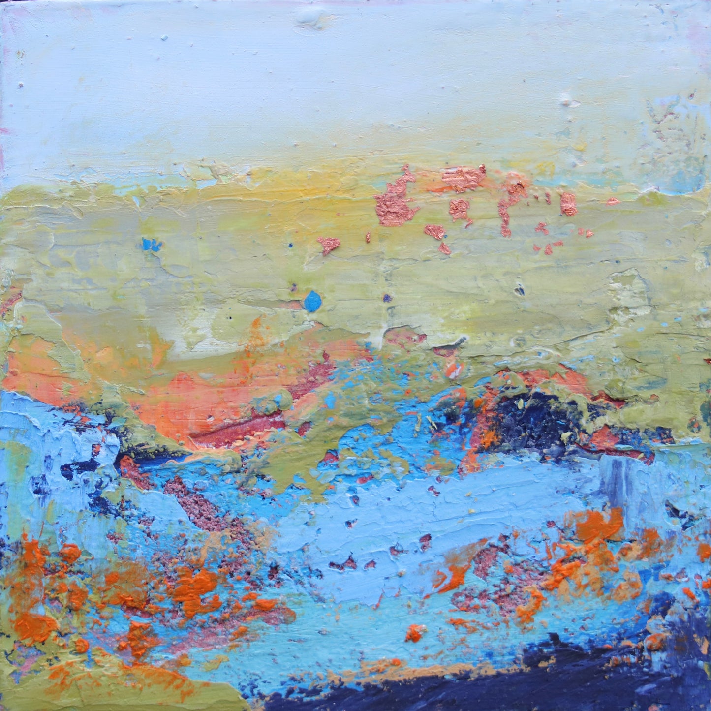 Breathe Deep 4- Cold Wax and Oil Painting by Patt Scrivener AFCA