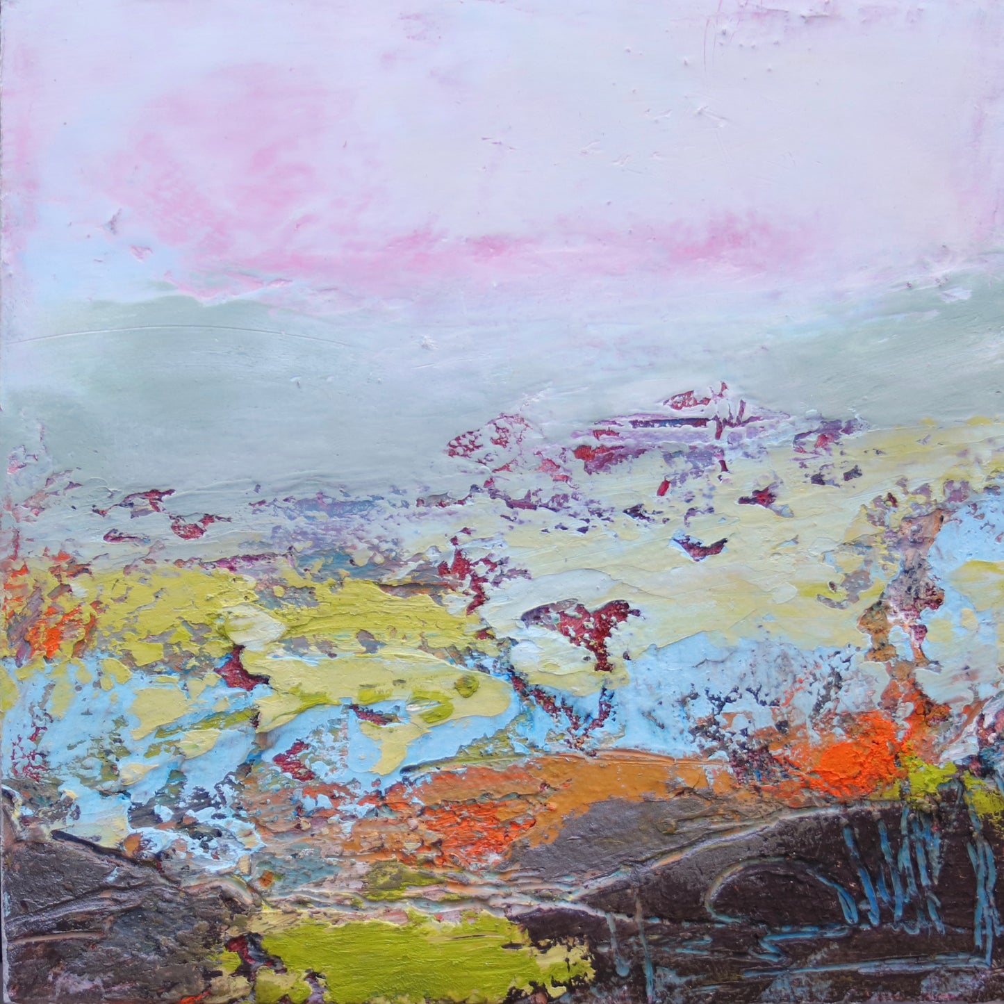 Breathe Deep 6- Cold Wax and Oil Painting by Patt Scrivener AFCA