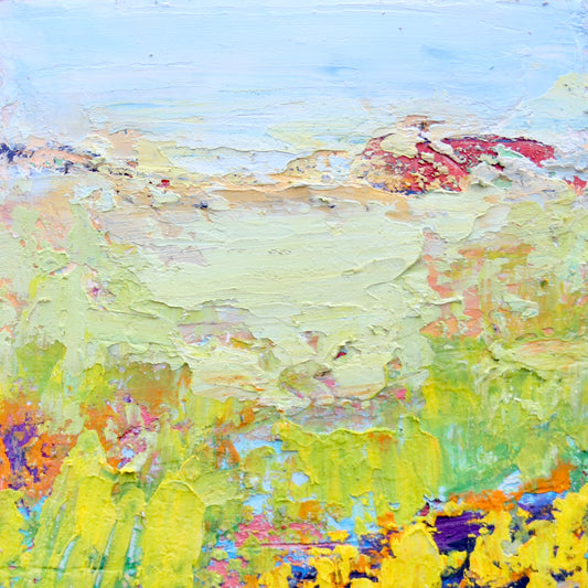 Spring Renew 4- Cold Wax and Oil Painting by Patt Scrivener AFCA