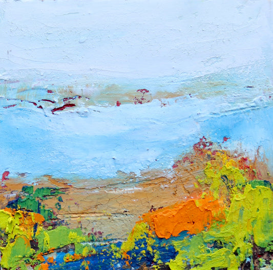 Spring Renew 5- Cold Wax and Oil Painting by Patt Scrivener AFCA