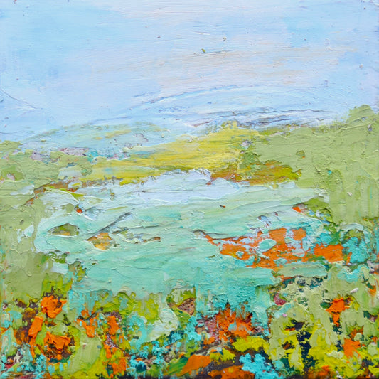 Spring Renew 6- Cold Wax and Oil Painting by Patt Scrivener AFCA