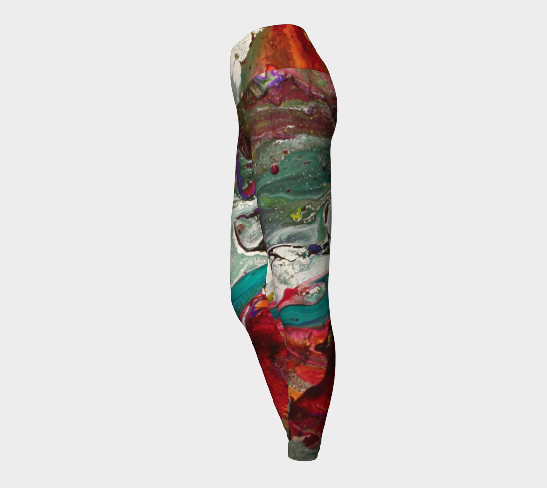 Yoga Leggings - Underwater-Patt Scrivener Art and Design